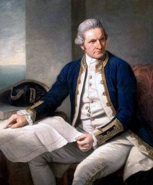 Official portrait of Captain James Cook